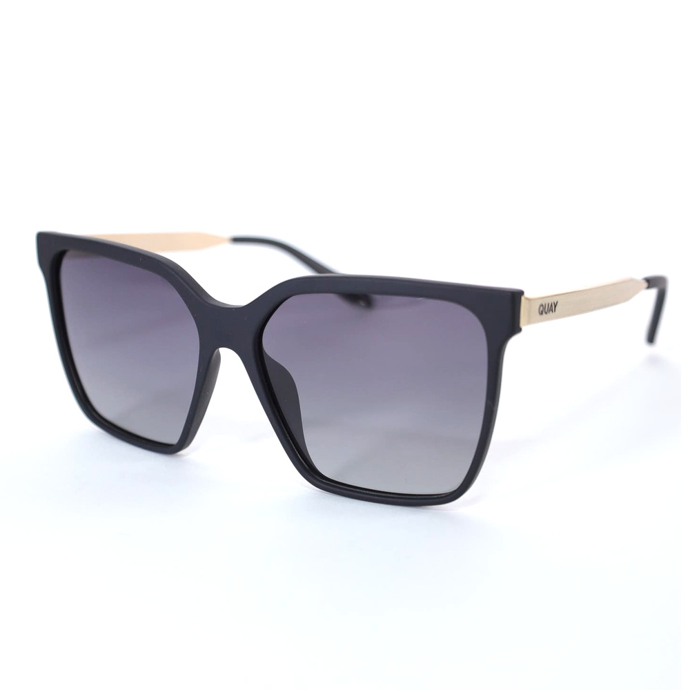 Quay Australia LEVEL UP REMIXED Sunglasses - Matte Black/Smoke Polarized - NWT - Picture 1 of 13